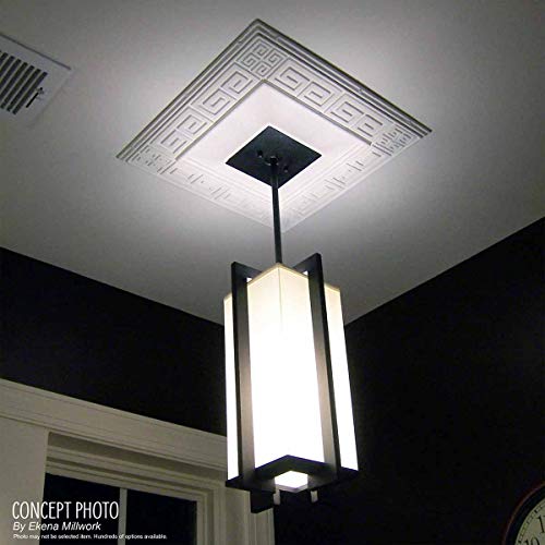 Ekena Millwork CM13BR2 13"OD x 7 1/2"ID x 3/4"P Bradford Classic Ceiling Medallion, Fits Canopies up to 8-5/8", 2 Piece