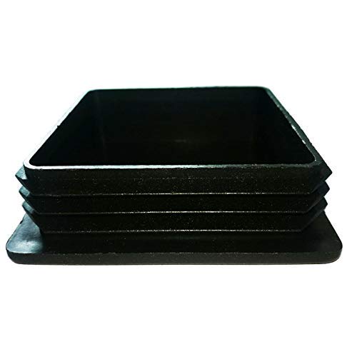 Hydanle 4 Pack 3 inch Square Plastic End Caps for Square Tubing, 75mm x 75mm, Model 3 x 3 inch