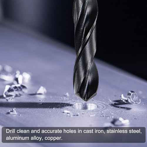 uxcell Tap and Drill Bit Set, 5/16-36 UNS Thread Tap & 9/32" Black Oxide Twist Drill Bit, Straight Flute Tap Tapping Threading Repair Tool Kit