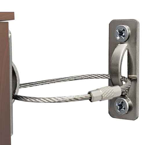 12 Sets Anti Tip Furniture Anchors for Baby Proofing, Earthquake Straps, Furniture Secure to Wall Anchors, Childproof and Home Safety, 10in