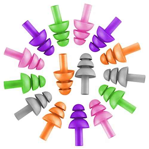 50 Pair of Soft Reusable Silicone Ear Plugs for Sleeping Swimming Concert Music Construction Work Industrial Shooting - Hearing Protection up to 25dB NRR - Waterproof Ear Plugs for Swimming Adult Men