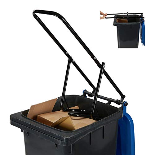 Manual Waste Compactor for Household Trash Bins 60-240L - Steel Black