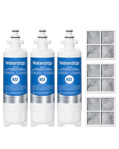 Waterdrop 3-Pack Replacement Refrigerator Water Filter for LG LT700P®