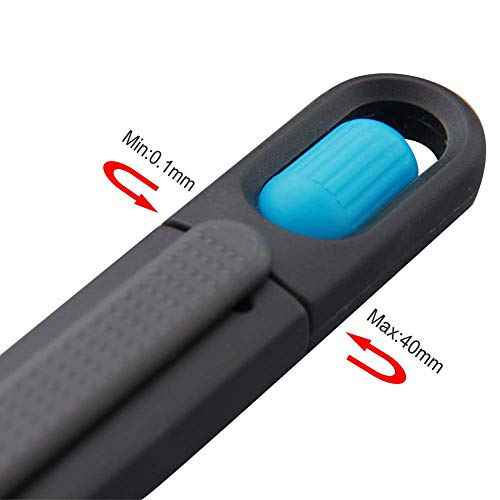 Precision Pen Knife Safety Box Cutter - Self Retractable, Slim, Adjustable blade length with Turning Knob - Perfect for Trimming, Crafts, Packages and PCB Board Work, Ideal for Cast Vinyl Company