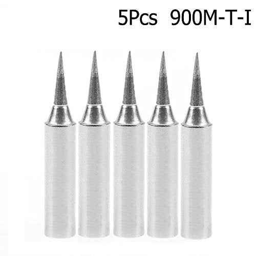 QISF 5 PCS 900M-T-B + 5 PCS 900M-T-I Lead-free Soldering Solder Iron Tips Replacement for Hakko, Radio Shack, TENMA, ATTEN, QUICK, Aoyue, Yihua Soldering Station And More Tool
