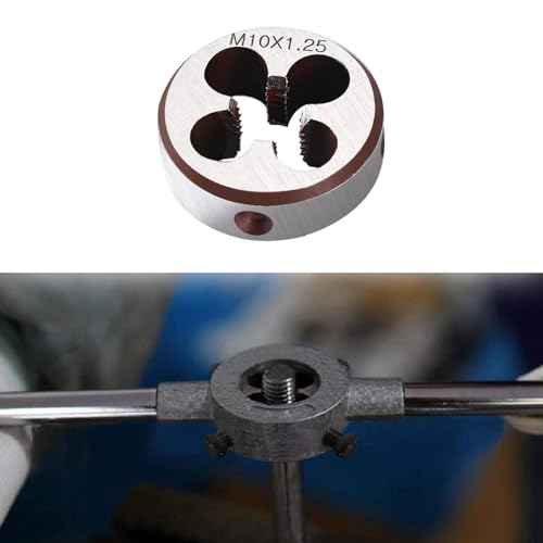 M10 x 1.25 Metric Thread Tap and Die Set, M10 x 1.25mm High-speed Steel Machine Tap Die Set Right Hand