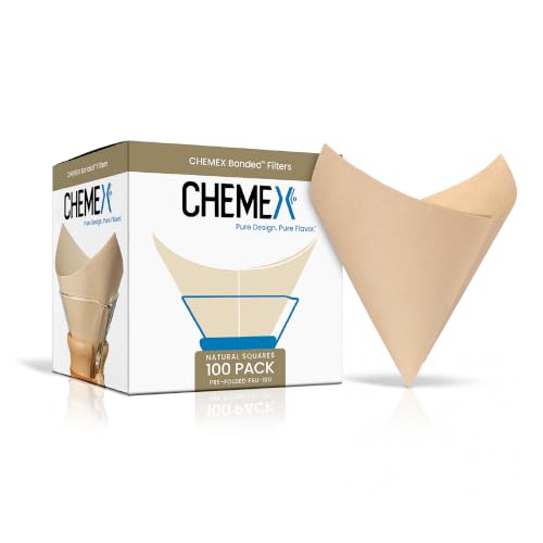 Chemex Unbleached Coffee Filters FSU-100 100 ct – Square Bonded Pour Over