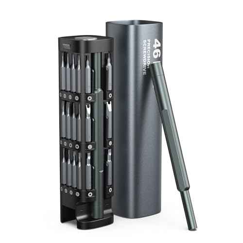 AMIR 46-in-1 Precision Screwdriver Set, Magnetic Small Screwdriver Set with Case, Mini Repair Tool Kit for Phone, Computer, Watch, Macbook, Glasses Switch RC Watch DIY, Small Gift for Men