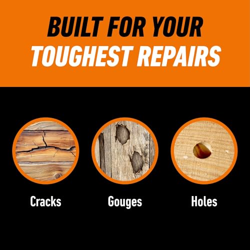 Gorilla All Purpose Wood Filler 16 oz Tub Natural Finish - Water Resistant & Paintable