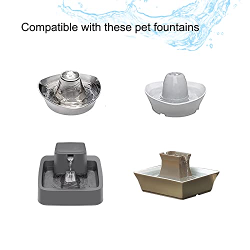 16 Pack Pet Fountain Replacement Filters with Carbon & Foam Pre-Filters