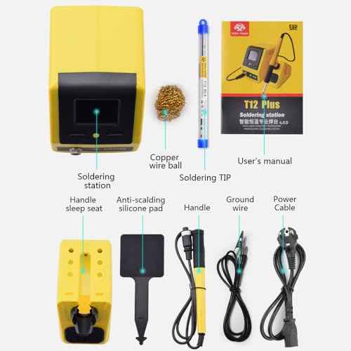 Soldering Station,Digital Display 75W Soldering Iron Kit with 3 Iron Head Tips+Tweezers+Absorbing tin strip£¬Precision Heat Control (212¡ÆF to 896¡ÆF)