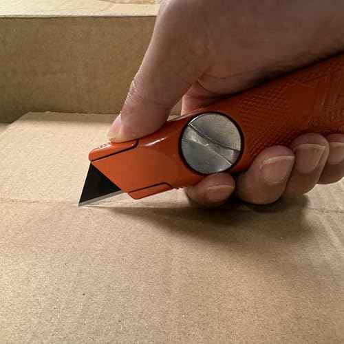 19-536 Heavy Duty Drywall Utility Knife, Fixed Blade Design and Integrated Storage, One-Twist Blade Change