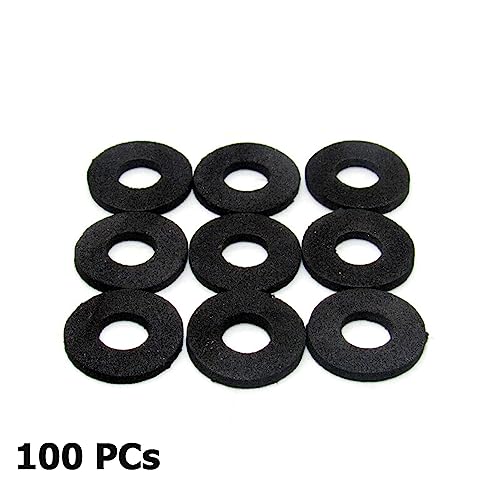 100 Pack Seal Ring Sponge Pad Foam Gasket Sound Insulation Spacer Shockproof Washer for Car Door Trim Panel Retainer Clips Buckle Bumper Fastener