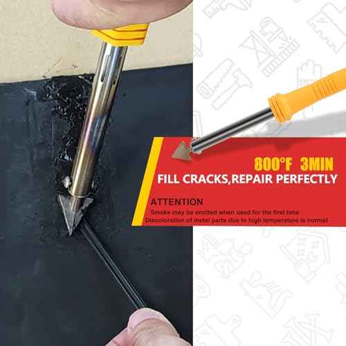Plastic Welder, 2 in 1 Plastic Welding Kit, SONNLER 1000PCS Hot Stapler Plastic Repair Kit For Car Bumper Crack Repair with Iron, Rods, Metal Mesh, Abrasive Paper, Aluminum Tape