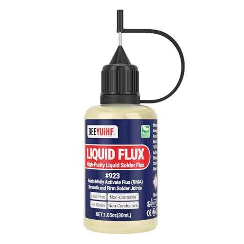 Liquid Solder Flux Dropper, Liquid Soldering Flux, No Clean Liquid Flux, Electrical Liquid Rosin Flux Solder, Liquid Flux Soldering Squeeze Bottle (30 mL/1.05Oz.)