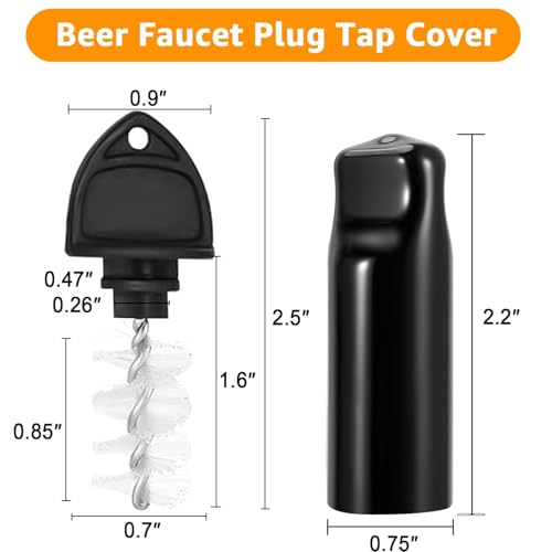 Chciyich 4Pcs Beer Faucet Cap & 4Pcs Kegerator Tap Cover - Fits Most American Beer Faucets (4PCS)