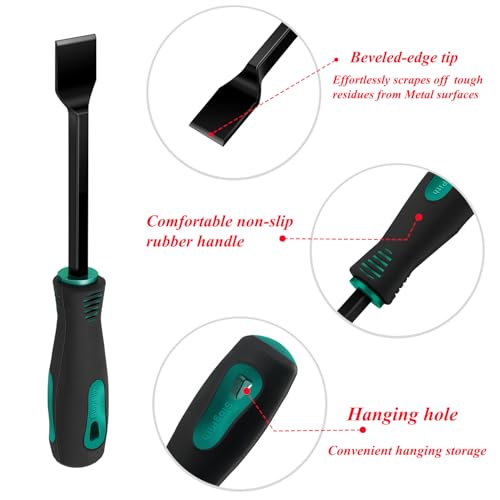 Scraper Head Gasket Scraper, High Hardness Chrome Vanadium Steel with Non-Slip Rubber Handle Scraper, Gasket Scraper for Removing Gaskets,Rust, Paint,Varnish (1 '')