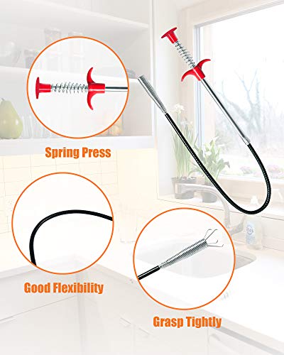 Drain Hair Removal Set - 7 Pack Sink & Shower Drain Cleaner Tools