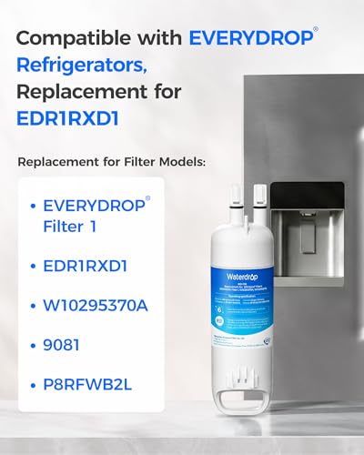 Waterdrop EDR1RXD1 Water Filter Replacement Pack of 3 for Whirlpool & More