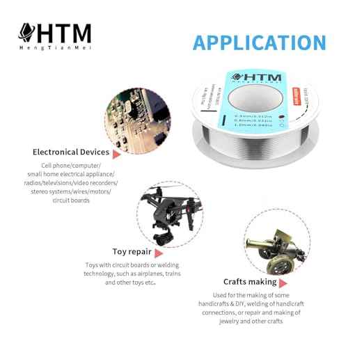 HengTianMei 63/37 Rosin Core Tin Lead Solder Wire For Electrical Soldering(0.3mm/50g)