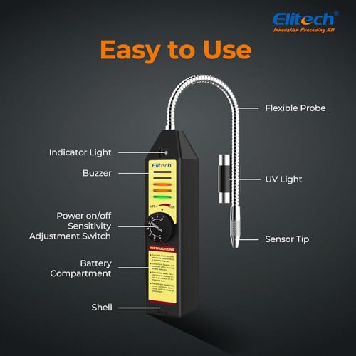Elitech Freon Leak Detector WJL-6000S HVAC Refrigerant Gas Sniffer for R22 R410A R134A