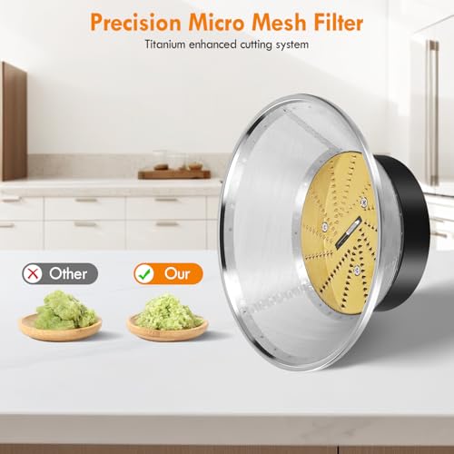 Breville Juicer Mesh Filter Basket with Titanium-Coated Blade Disk – JE95XL/JE98XL/BJE200XL/JE900 Replacement