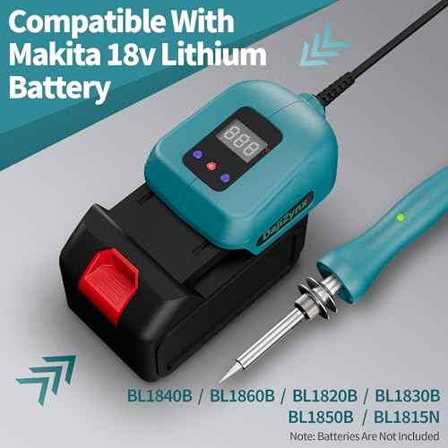 60W Cordless Soldering Iron Station Tool Portable Electric 60W Soldering Iron Kit for DIY, Appliance Repair, Wire Welding(with Battery)