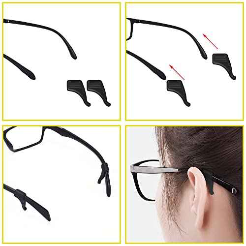 12 Colors Glasses Ear Grip Kids and Adults Sport Eyeglass Strap Holder, Eyewear Retainer, Silicone Anti Slip Holder