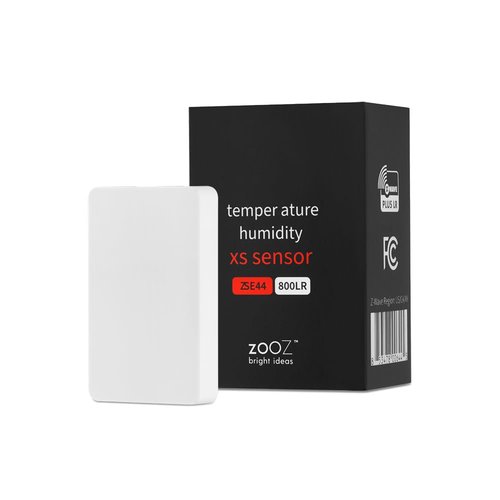 Zooz 800 Series Z-Wave Long Range Temperature | Humidity XS Sensor ZSE44 800LR. Hub Required (Sold Separately). Compatible with Z-Box, SmartThings, Hubitat, and Home Assistant (Z-Wave JS).