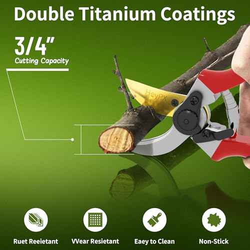 Bypass Pruning Shears, 8.5" SK5 Professional Garden Shears, Garden Clippers, Gardening Shears, Garden Scissors, Heavy Duty Handheld Pruning Shears For Gardening