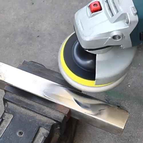 5pcs 4 Inch Wool Felt Polishing Pads, Wool Polishing Pad Buffing Wheels Flocking Hook & Loop Back for Random Orbital Sander