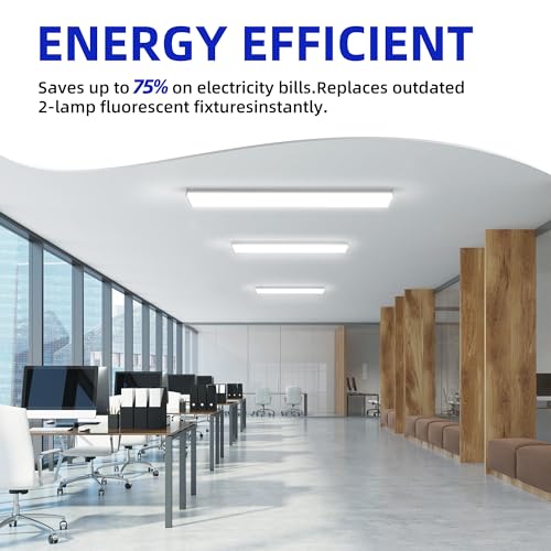 Hykolity 4FT 5.7 Inch Wide LED Wraparound Light, 40W 4400LM 4000K, Hardwired