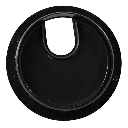 5 Pack Rok 3-Inch Black Cable Grommet Desk Hole Cover for Wire Management