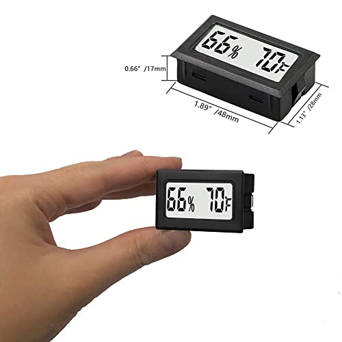 Tasogen 6-Pack Mini Digital Hygrometer Thermometer for Home & Jars—Temperature & Humidity Monitor