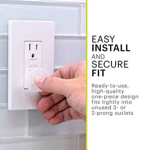 Power Gear Outlet Covers Baby Proofing Child Proof Plug Covers for Electrical Outlets Easy Install Outlet Plug Covers UL Listed Shock Prevention Clear 54614 120 Count