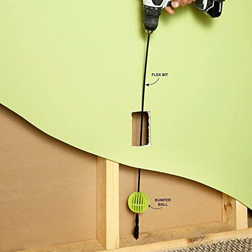 Flex Shank Installer Drill Bit Guide Tools/Cable Bit Bumper Balls for 1/4" Shank/in-Wall Drill Guide Kit 1-3/4" & 2-5/16" - S/4+Tool