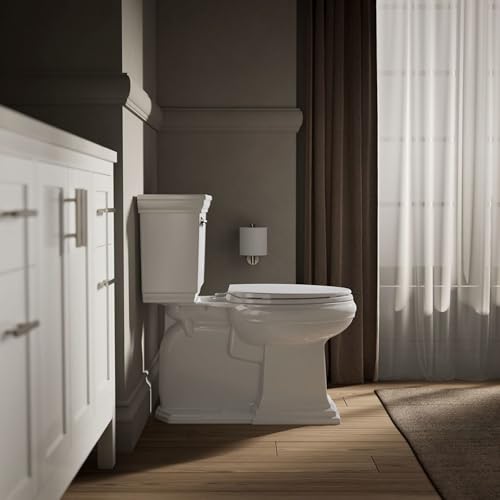Kohler Brevia Quiet-Close Elongated Toilet Seat White - Slow Close, Quick-Attach