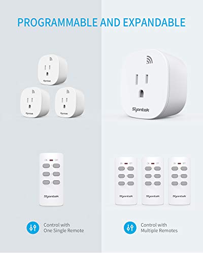 Wireless Remote Control Outlet Kit for Household Appliances - 100ft Range, FCC & ETL Certified, 3 Outlets + 1 Remote