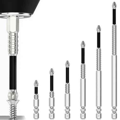 High-Magnetic Screwdriver Drill Bit,k5 impact resistant non slip bit,Strong Magnetic Durability Screwdriver Drill Bit Set,Anti-Slip Magnetic Electric Screwdriver Set,25 50 65 70 90 150mm (1Set)