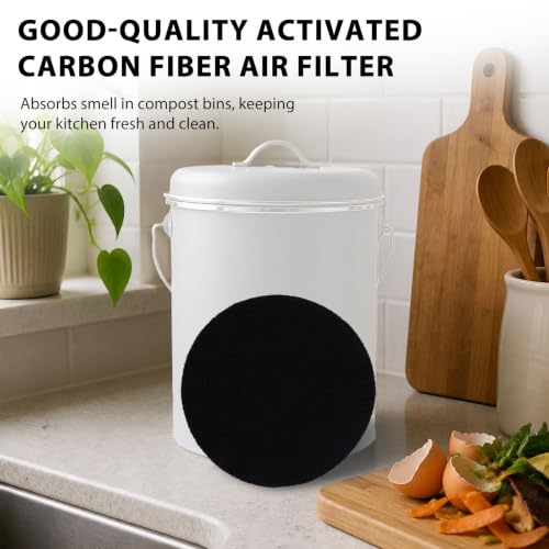 Penitue 10pcs Activated Carbon Compost Bin Filters, 14cm x 0.5cm (5mm)