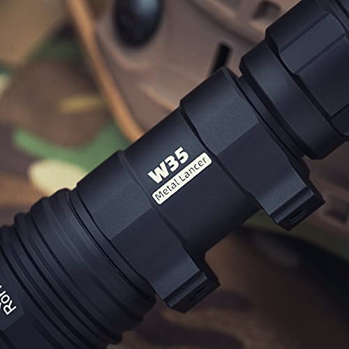 Weltool W35 Scoutlight Style Tactical Light Body for Surefire M600DF KE2-DF, LH1/LH2/LH3 Light Head and TC68 Tailcap, DS00 or UE Rear Cap (Black)