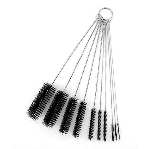 yueton10pcs Nylon Tube Pipe Nozzle Brush Set with Wire Loop Handle