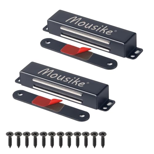 2 Pack Magnetic Door Catch Heavy Duty 90lb Black Stainless Steel for Cabinets & Closets