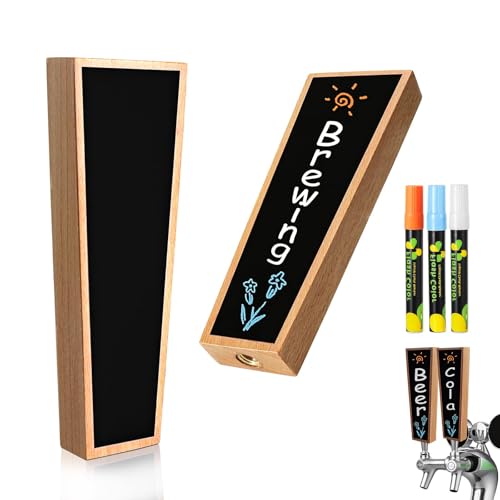 2PCS Beech Beer Tap Handle Keg Handle 3/8"-16 UNC Keg Tap Handle with Pens