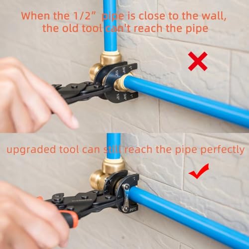 GIANNEER Improved Disconnect Tongs for PEX, Copper & CPVC Fittings - 3 Sizes in 1