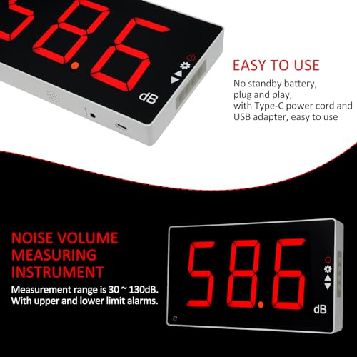 Mulcort Digital Sound Level Meter 30-130 dB with Alarm