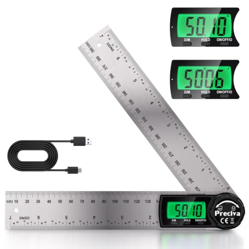 Preciva Black Rechargeable Digital Angle Finder
