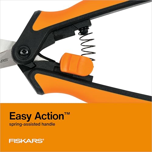 Fiskars 6-inch Micro-Tip Pruning Snips - Garden Shears for Small Plants, Sharper Cuts