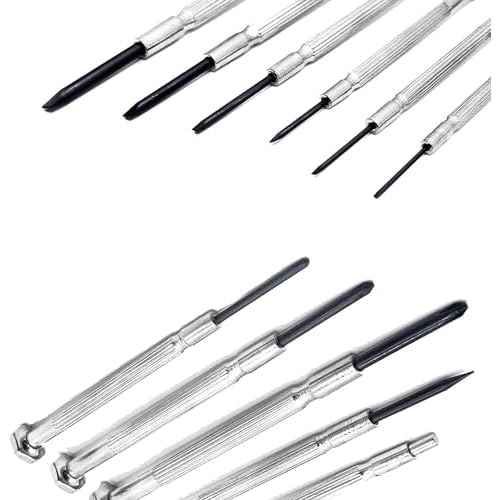 11Pcs Small Screwdriver Set, Mini Screwdriver Set, Eyeglass Repair Screwdriver with 11 Different Size Flathead and Philips Screwdrivers, Ideal for Watch, Jewelers