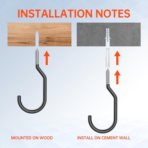 GURADESIGN 8-Pack Heavy Duty Bike Hooks for Garage Wall & Ceiling - 100 LBS Capacity